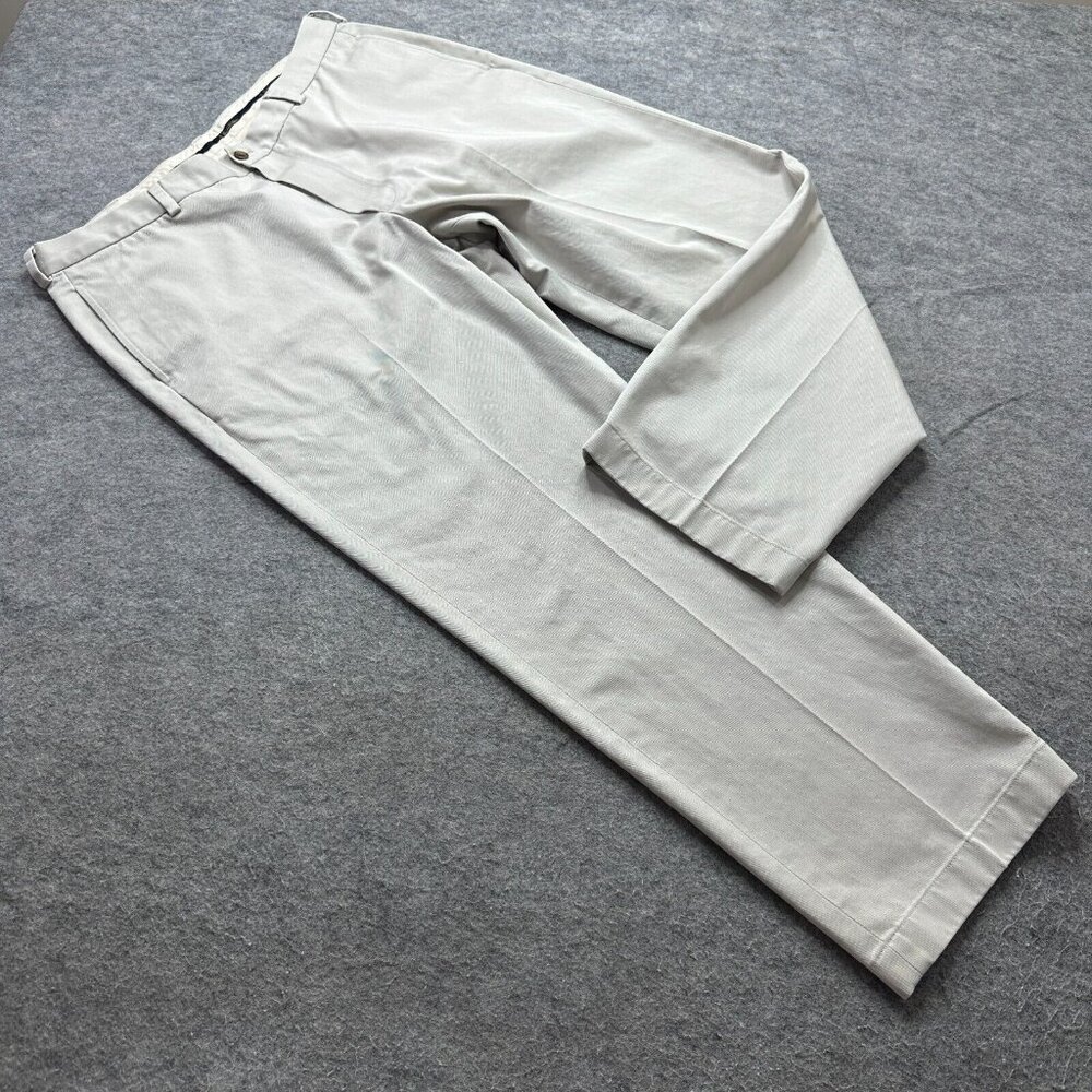Brooks Brothers Pants Men 37 x 30 Beige Khaki Flat Front Hudson Fit Chinos